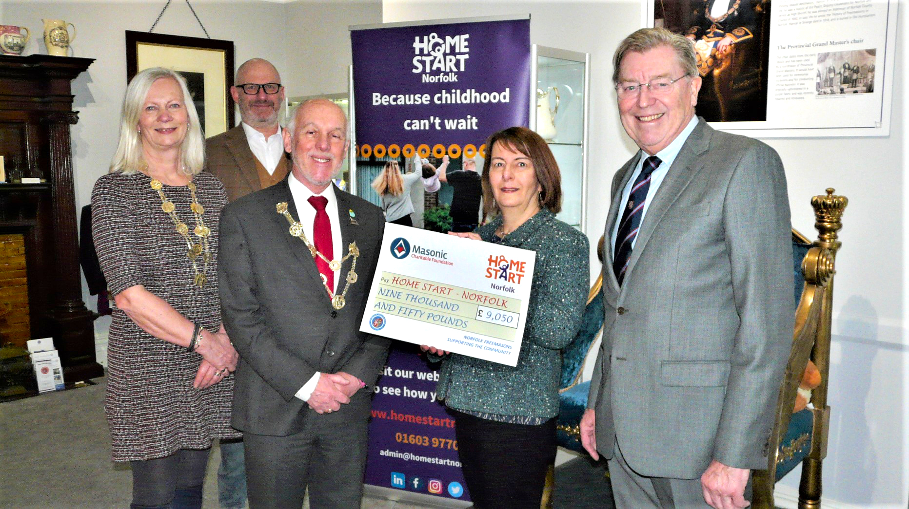 Norfolk Freemans’ donation boosts Home-Start